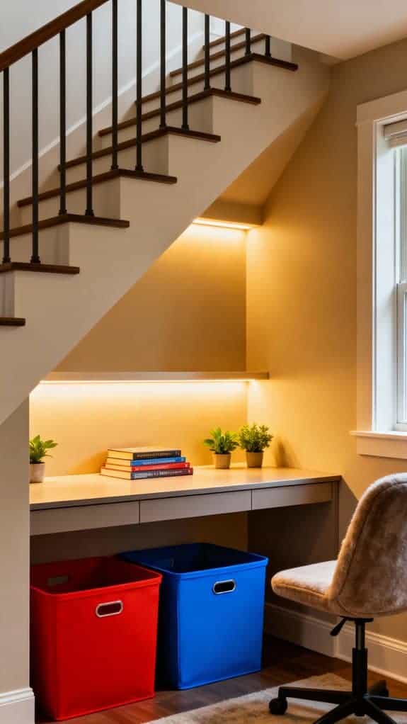 cozy colorful homework hideout