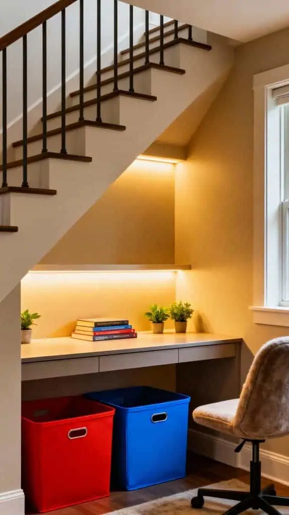 cozy colorful homework hideout
