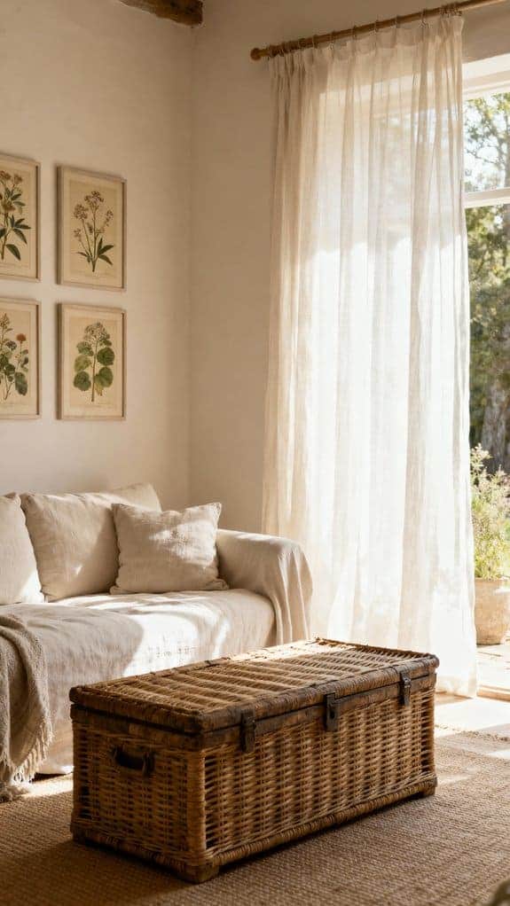 cozy cream cottage lounge