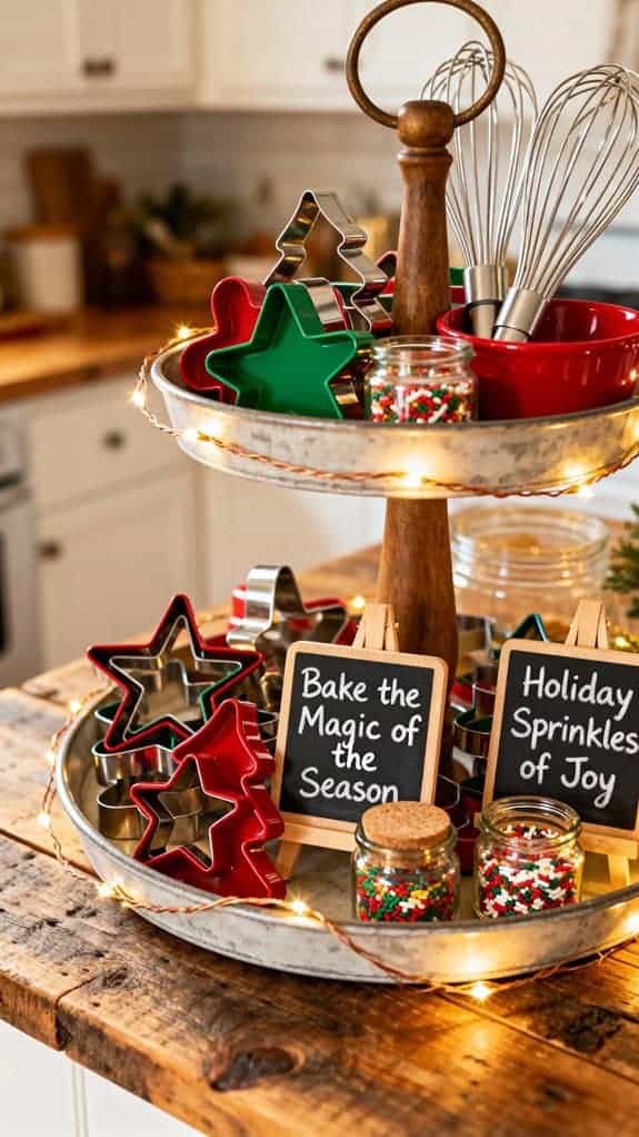 cozy holiday baking setup