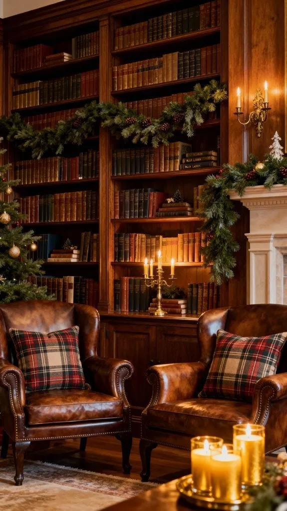 cozy leather chairs ambiance