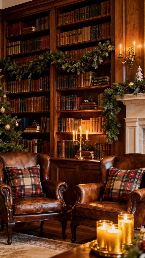 cozy leather chairs ambiance