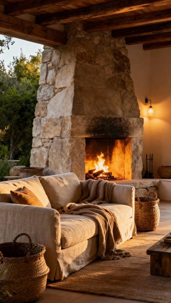 cozy linen sofa atmosphere