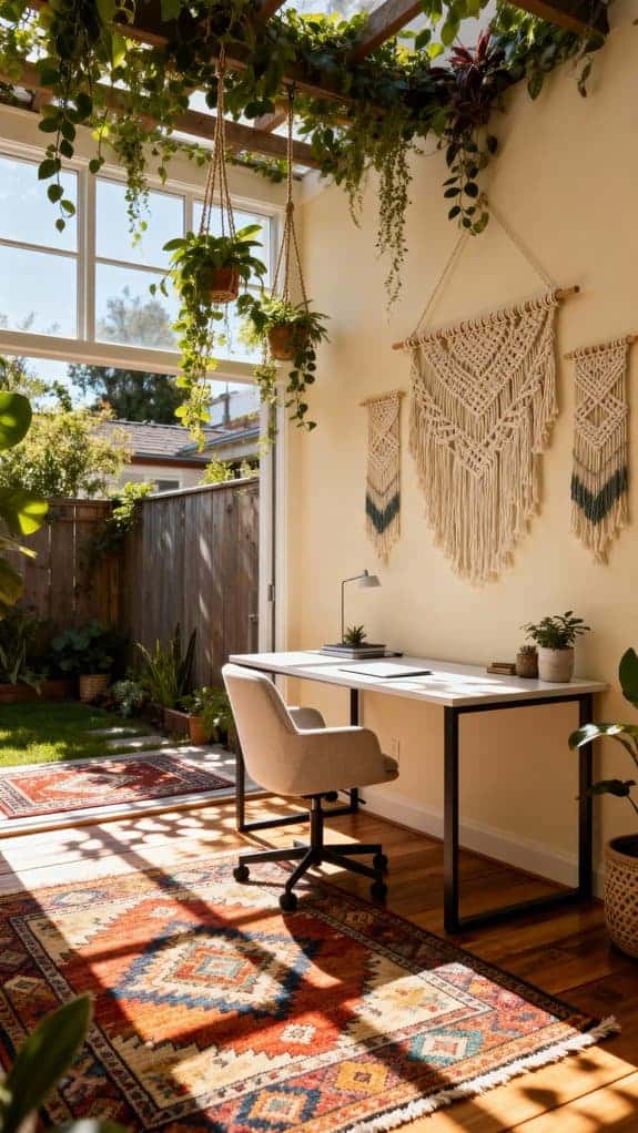 cozy macrame wall decor
