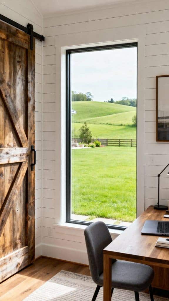 cozy modern farmhouse office