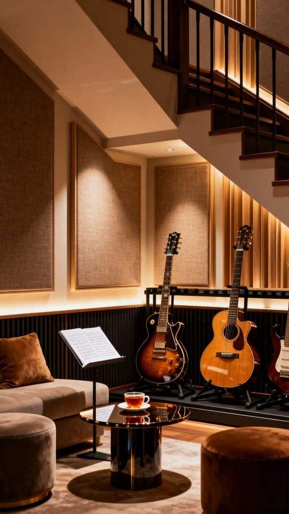 cozy music nook setup