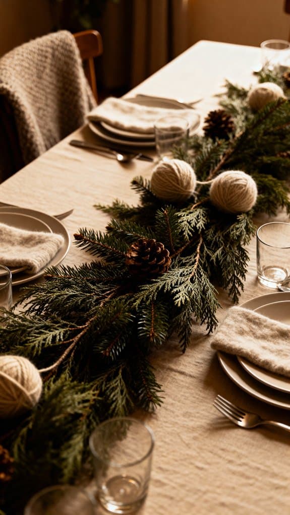 cozy natural centerpiece decor