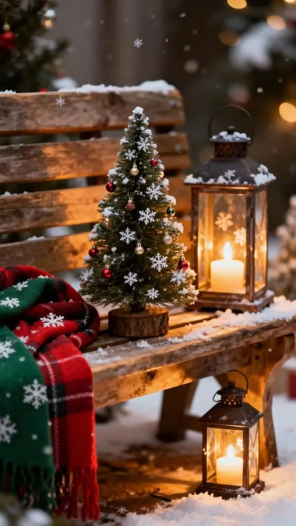 cozy porch holiday decor