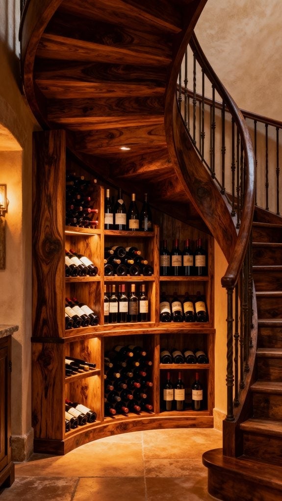 cozy rustic wine nook