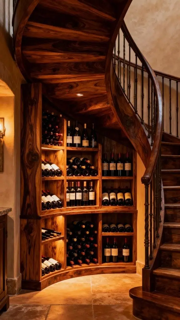 cozy rustic wine nook