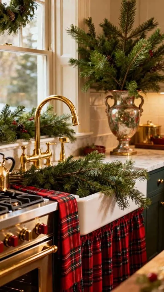 elegant brass and tartan
