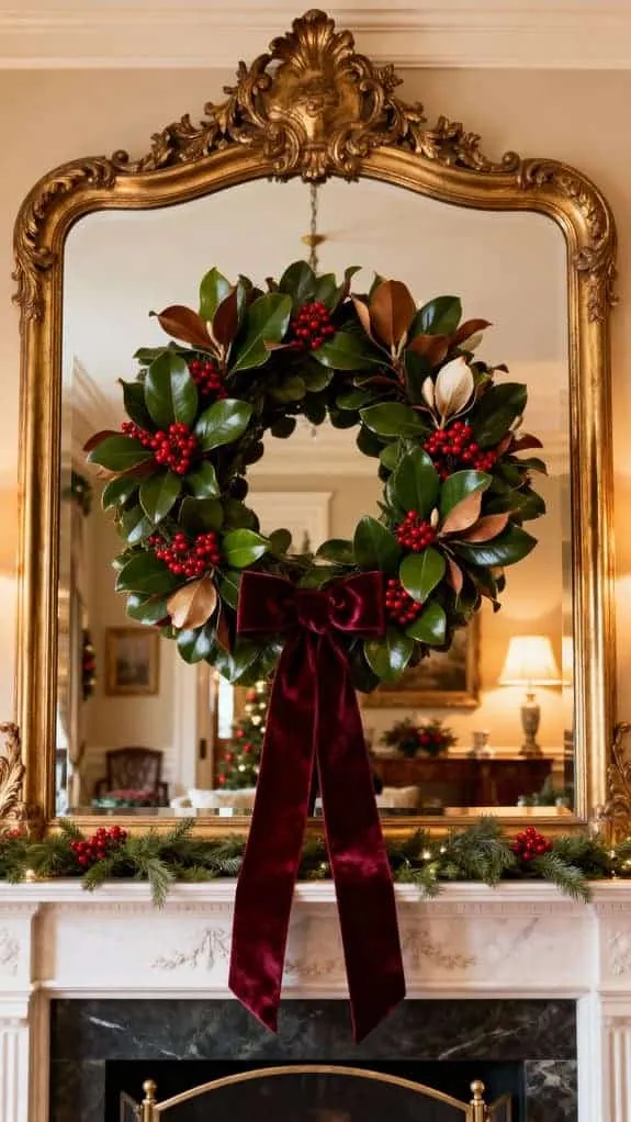 elegant entryway holiday decor