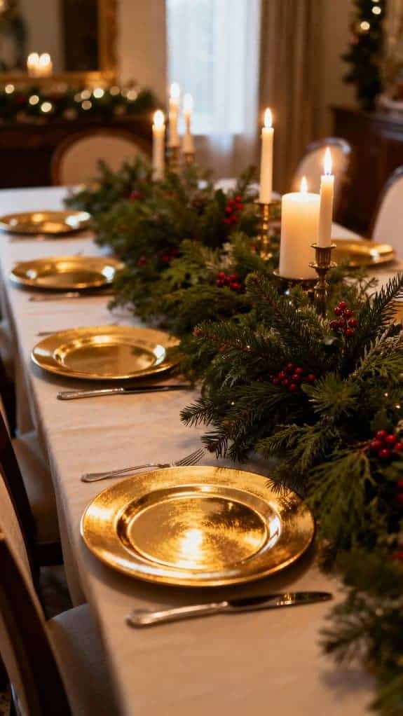 elegant festive dining centerpiece