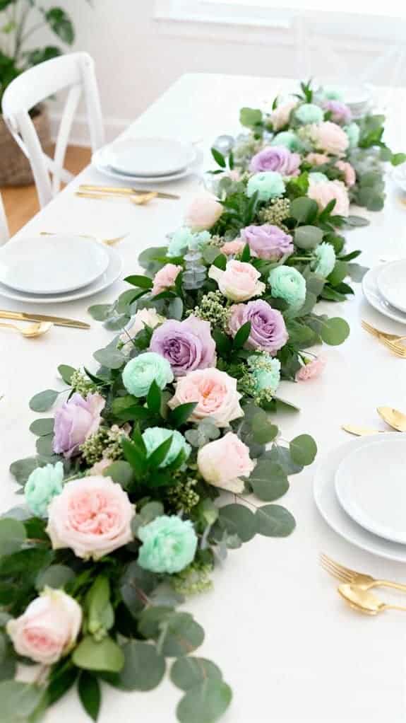 elegant floral dining setup