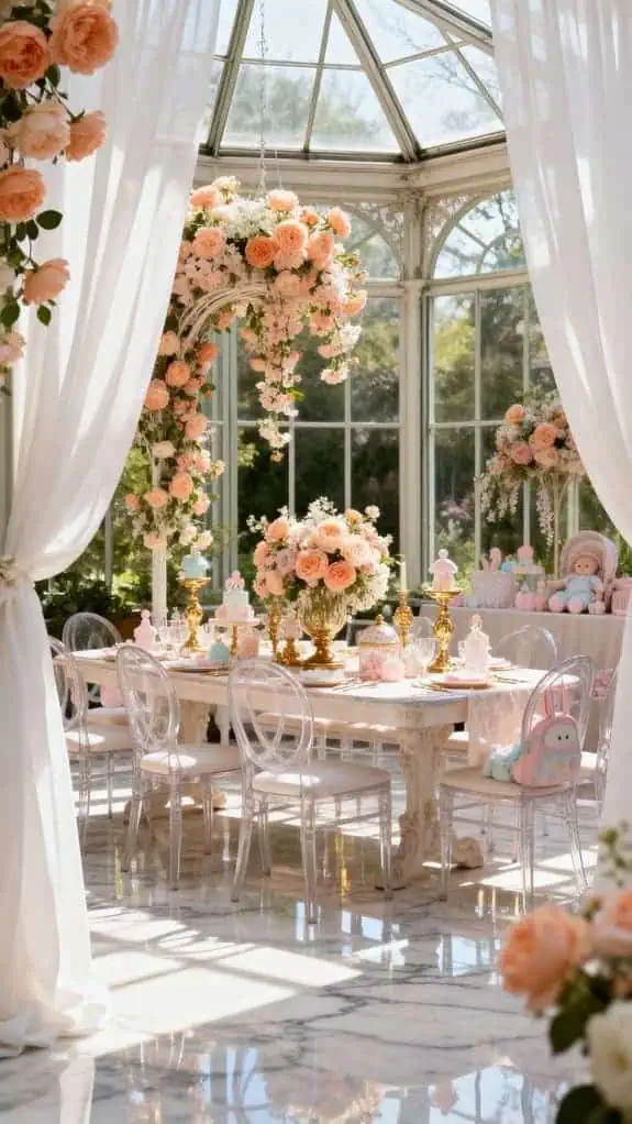 elegant marble conservatory charm