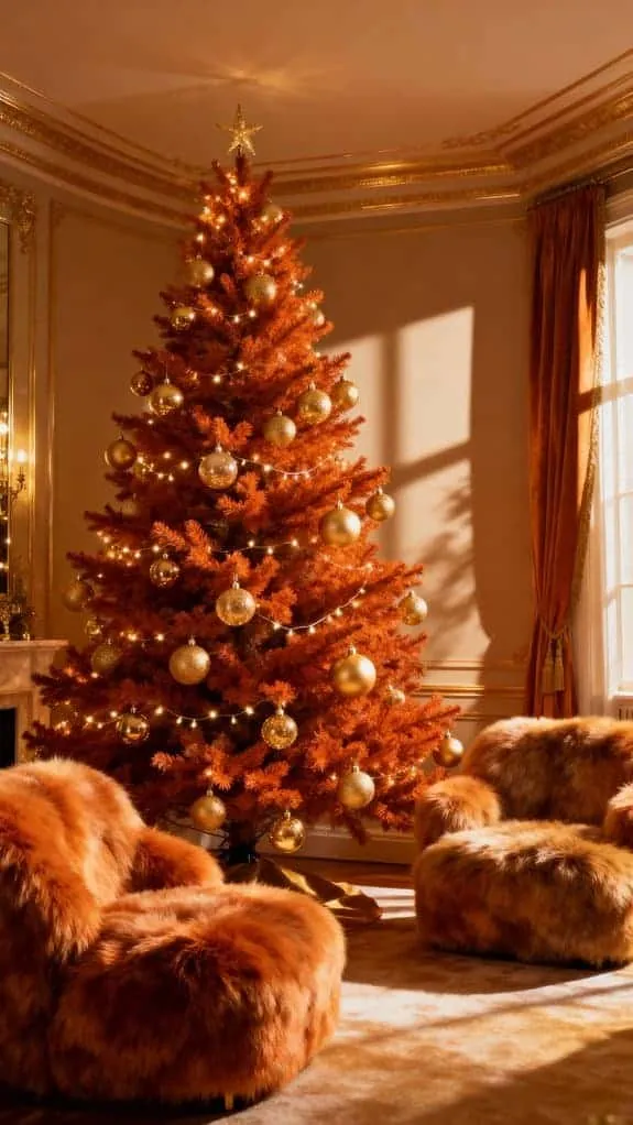 festive burnt orange tree