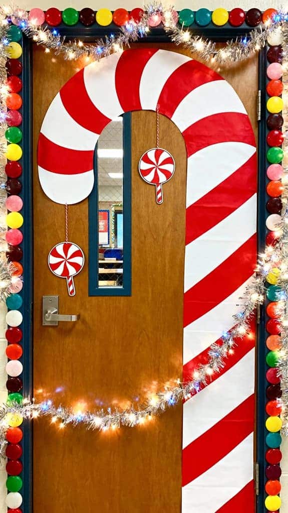 festive candy cane decorations