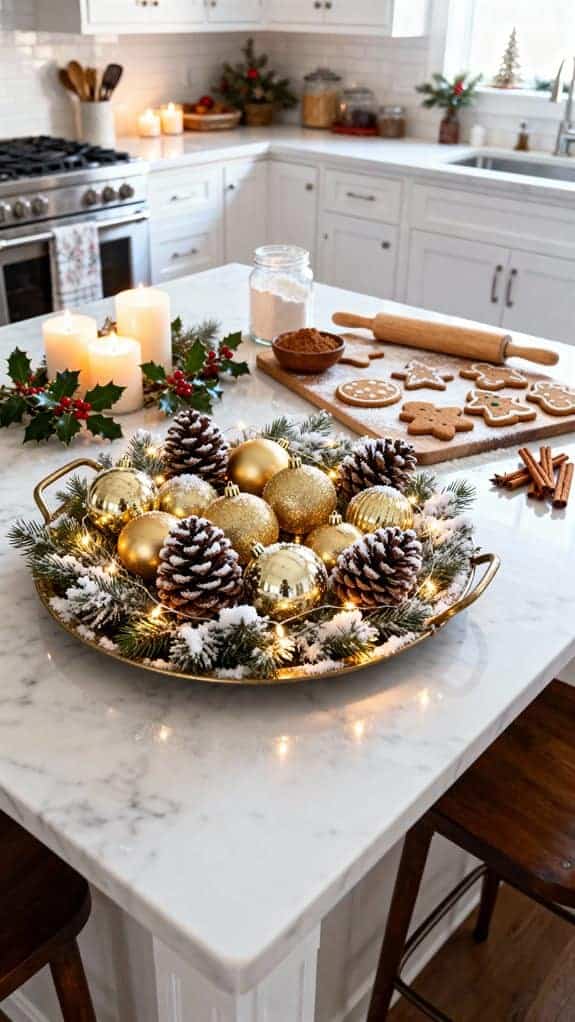 festive cookie baking setup