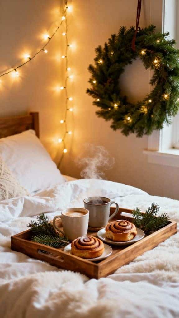 festive cozy bedroom decor