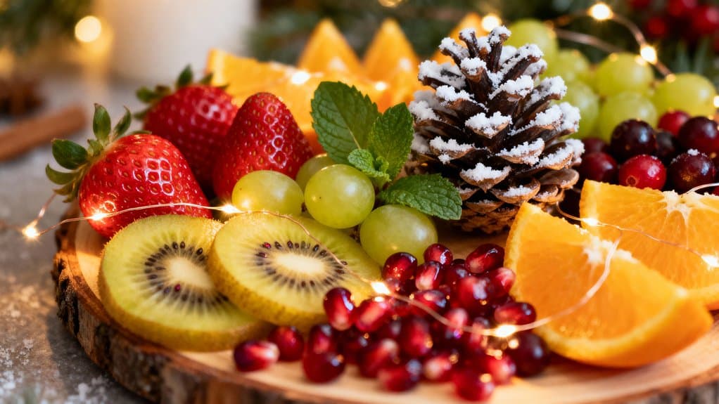 festive holiday fruit boards