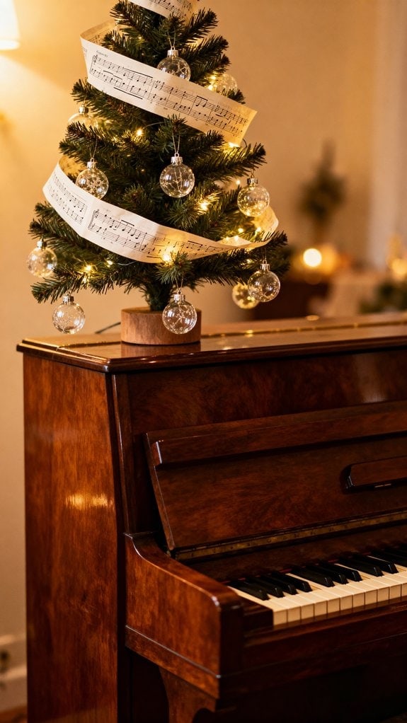 festive piano tree decoration