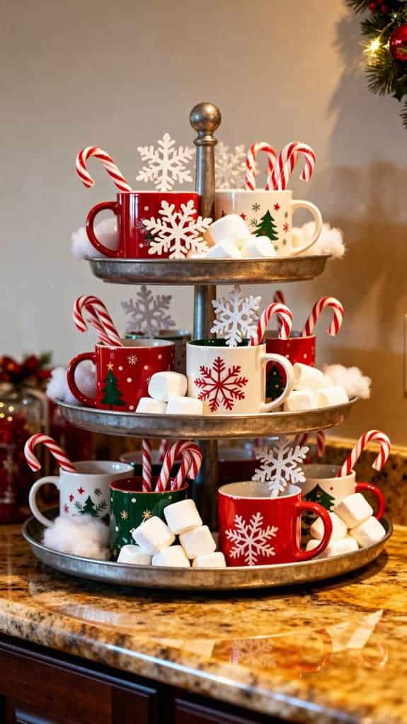 festive three tier coffee bar