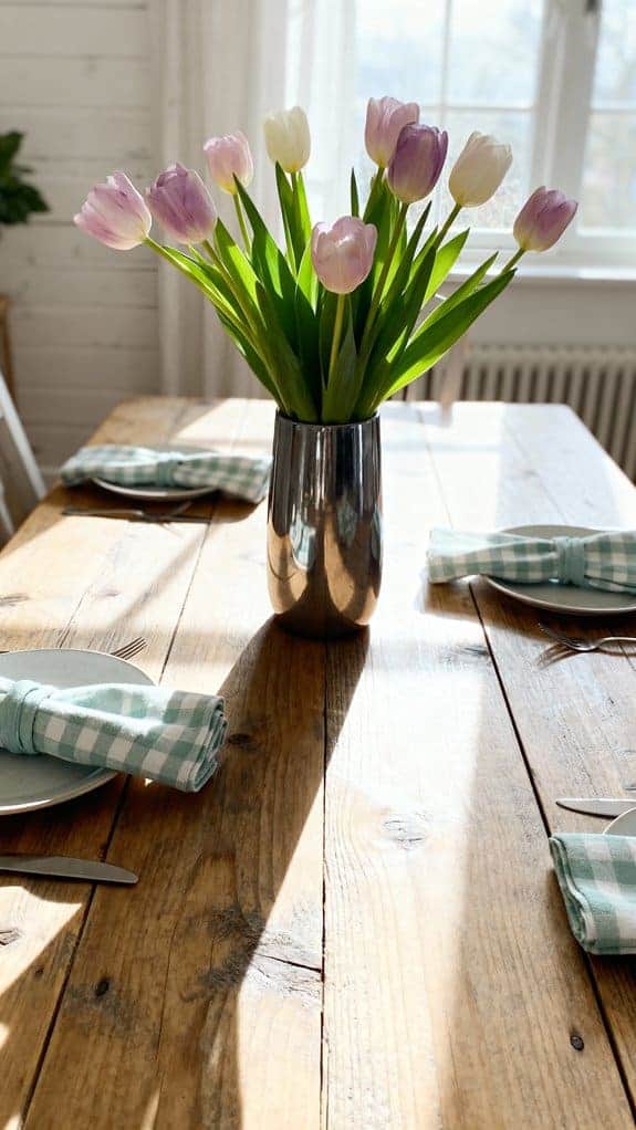 fresh flowers bright table
