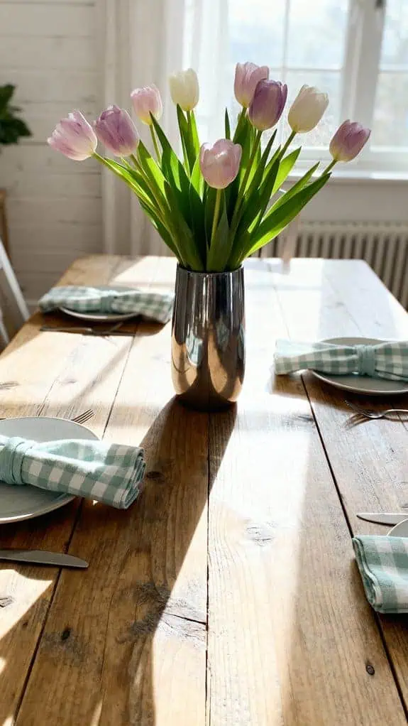 fresh flowers bright table