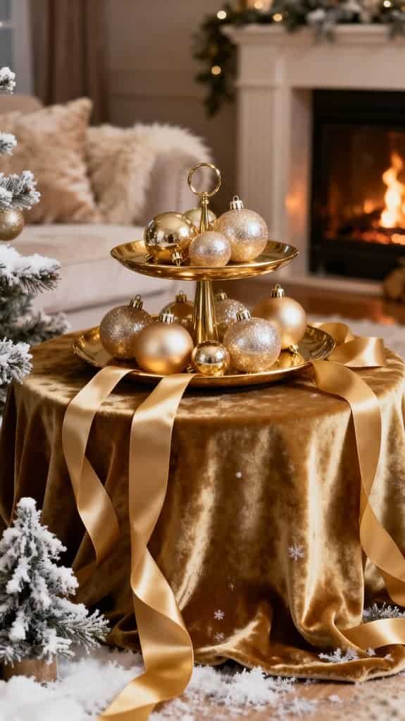 glamorous gold tiered tray