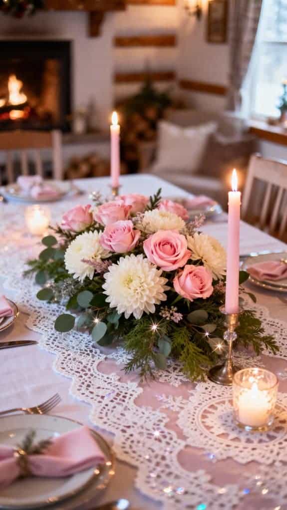 lace runner enhances elegance