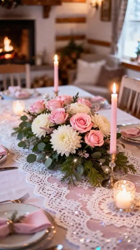 lace runner enhances elegance