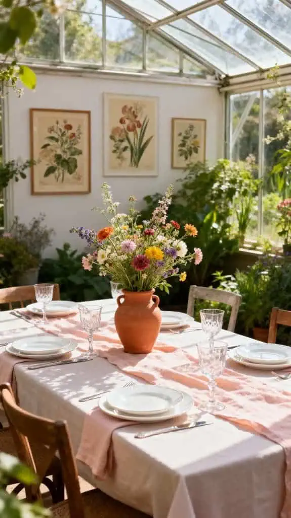 lively greenhouse dining experience