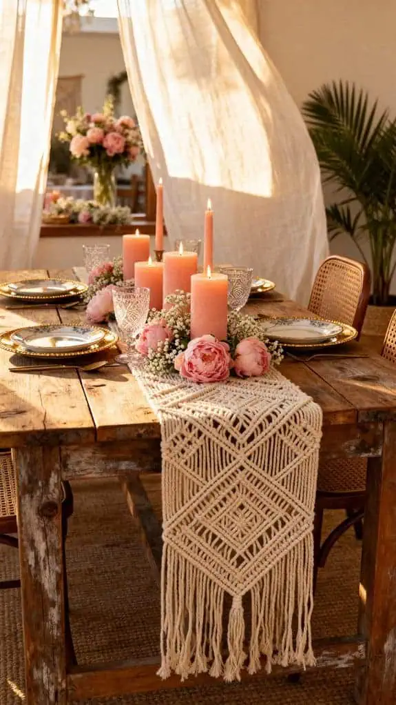 macrame table runner care