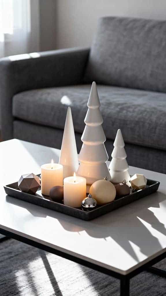 minimalist holiday coffee table