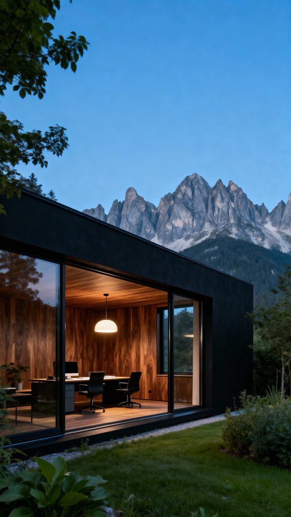 modern black office comfort