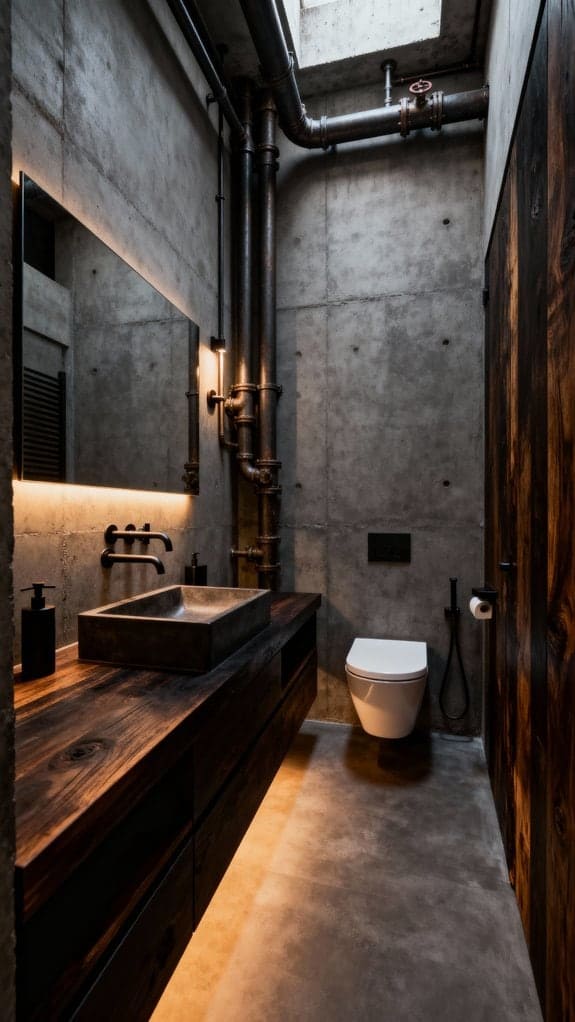 modern industrial cozy bathroom