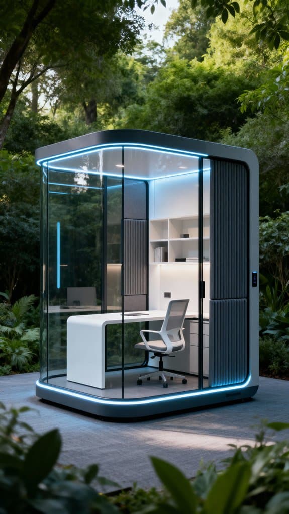 modern workspace with nature