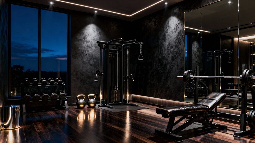 motivating dark home gym