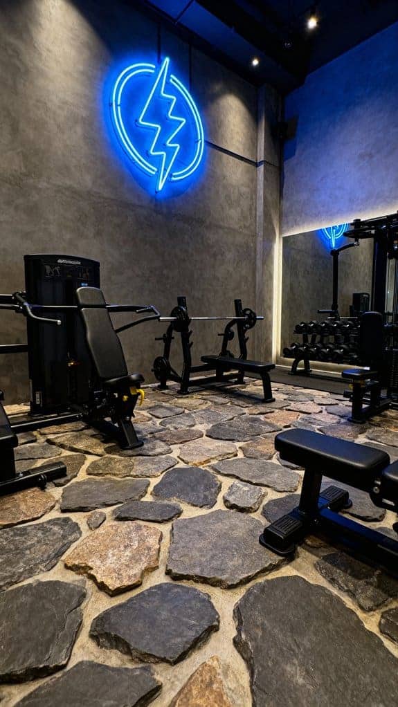 motivating underground gym atmosphere