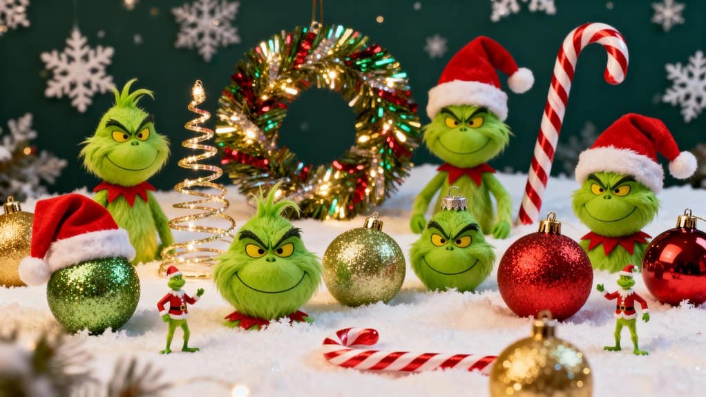 playful grinch christmas decorations