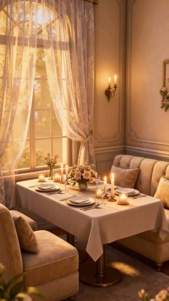 romantic candlelit dining retreat