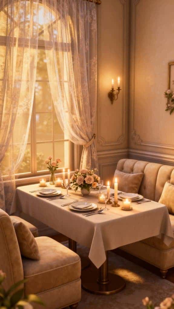 romantic candlelit dining retreat