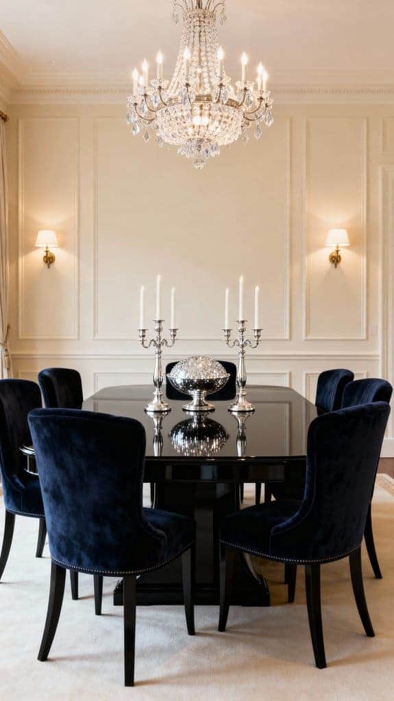 sleek black and silver elegance