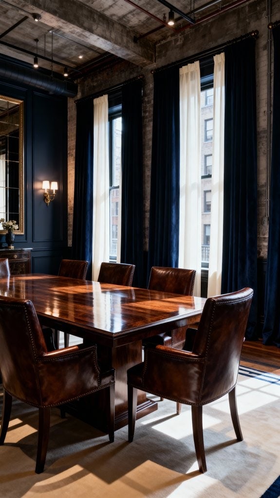 sophisticated moody dining elegance