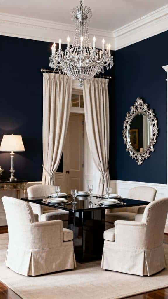 sophisticated navy and cream elegance