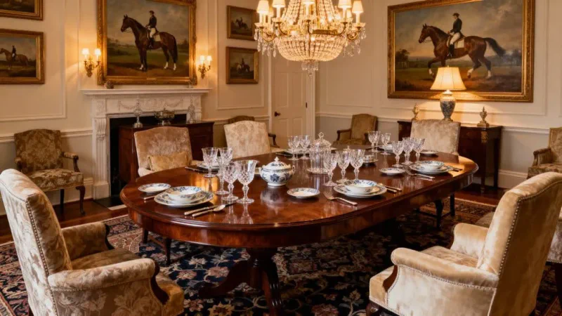 sophisticated ralph lauren dining