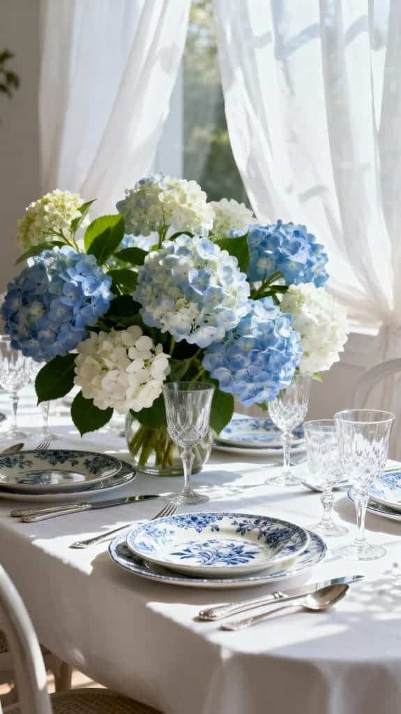 spring themed elegant table setting