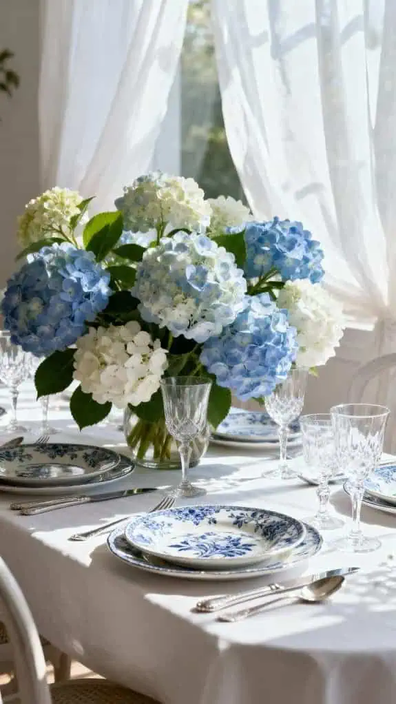 spring themed elegant table setting