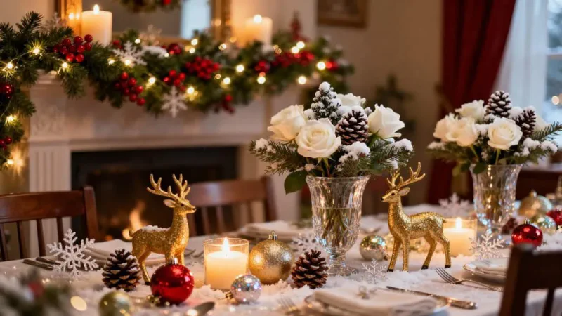 stunning holiday table centerpiece