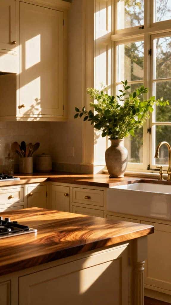 sunlit cream and wood